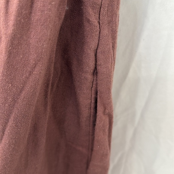 FREE PEOPLE Lush Life Linen Strapless Midi Dress - Antique Oak size xs - Picture 6 of 7